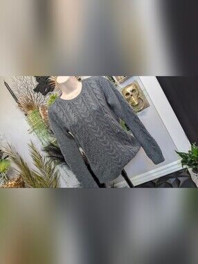 Gap Grey Cable Knit Sweater XS NEW